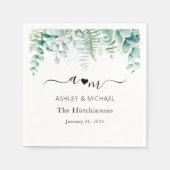 Eukalyptus Wedding Serviette (Vorderseite)