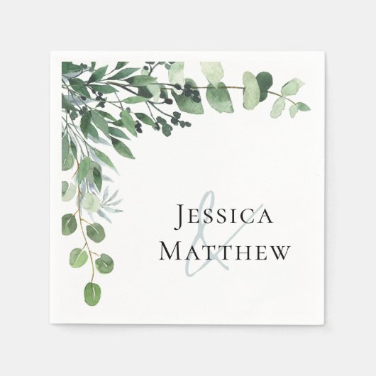 Eukalyptus Wedding Serviette (Vorderseite)