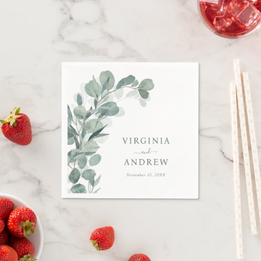 Eukalyptus Wedding Serviette (Beispiel)