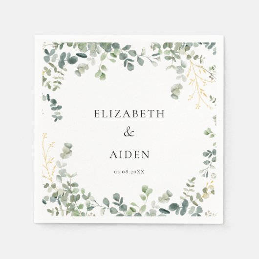 Eukalyptus Wedding Serviette (Vorderseite)