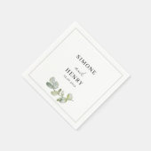 Eukalyptus Wedding Serviette (Ecke)