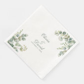Eukalyptus Wedding Serviette (Ecke)