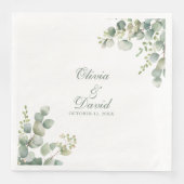 Eukalyptus Wedding Serviette (Vorderseite)