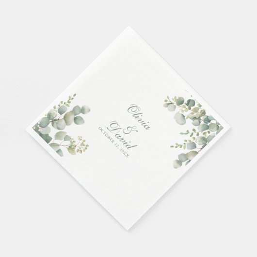Eukalyptus Wedding Serviette (Ecke)