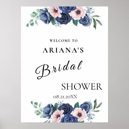 Eukalyptus Wedding Sign Poster (Vorne)