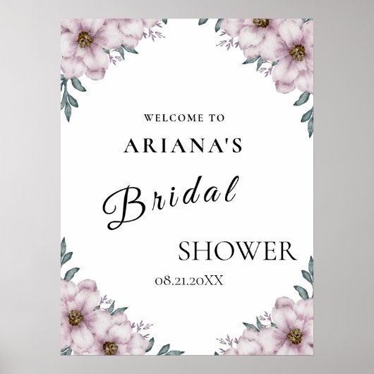 Eukalyptus Wedding Sign Poster (Vorne)