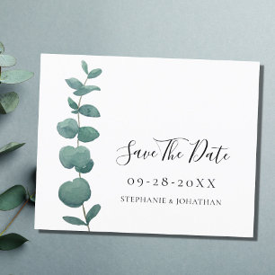 Eukalyptus Wedding speichert die Datumskarte