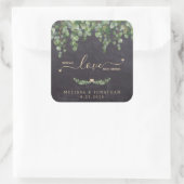 Eukalyptus Wedding Spread Liebe nicht Keime Quadratischer Aufkleber (Tasche)