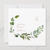 Eukalyptus Wedding Square Save the Date (Vorderseite)