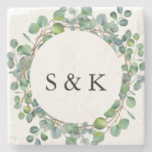 Eukalyptus Wedding Steinuntersetzer