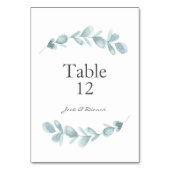 Eukalyptus Wedding table Cards Tischnummer (Vorderseite)