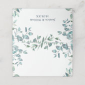 Eukalyptus Wedding Table Watercolor Platzkarte (Außenseite Aufgefaltet)