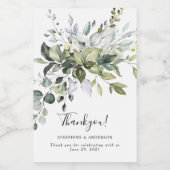 Eukalyptus Wedding Thankyou Food Label Set Lebensmitteletikett (Einzelnes Label)