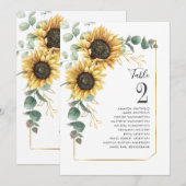 Eukalyptus Wedding Tischnummer (Vorne/Hinten)