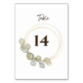 Eukalyptus Wedding Tischnummer (Vorderseite)