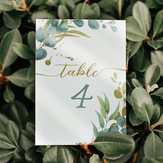 Eukalyptus Wedding Tischnummer