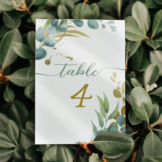 Eukalyptus Wedding Tischnummer