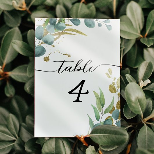 Eukalyptus Wedding Tischnummer