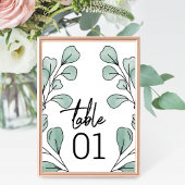 Eukalyptus Wedding Tischnummer