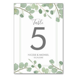 Eukalyptus Wedding Tischnummer