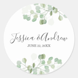 Eukalyptus Wedding Umschlag Aufkleber Eleganter St