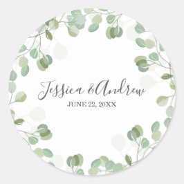 Eukalyptus Wedding Umschlag Aufkleber Eleganter St