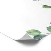 Eukalyptus Wedding Unplugged Zeremonie Poster (Ecke)