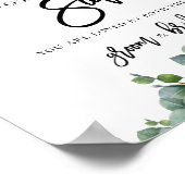 Eukalyptus Wedding Wählen Sie einen Platz nicht ei Poster (Ecke)