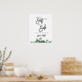 Eukalyptus Wedding Wählen Sie einen Platz nicht ei Poster (Küche)