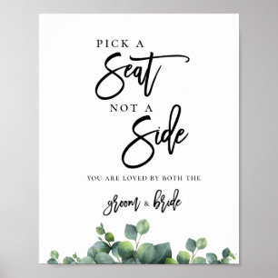 Eukalyptus Wedding Wählen Sie einen Platz nicht ei Poster