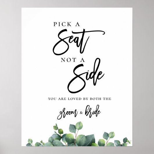 Eukalyptus Wedding Wählen Sie einen Platz nicht ei Poster (Vorne)