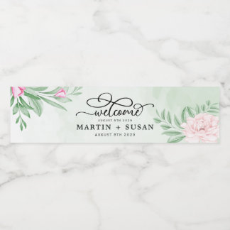 Eukalyptus Wedding Wasserflaschenetikett