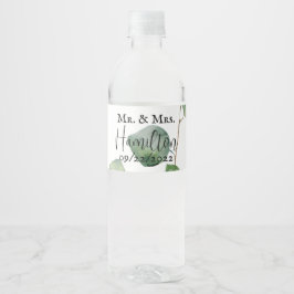 Eukalyptus Wedding Water Flasche Label Wasserflaschenetikett