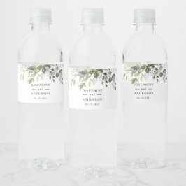Eukalyptus Wedding Water Flasche Label Wasserflaschenetikett