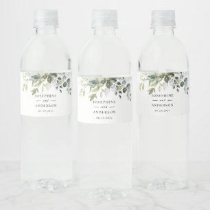 Eukalyptus Wedding Water Flasche Label Wasserflaschenetikett