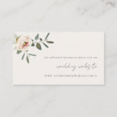 Eukalyptus Wedding Website Begleitkarte (Rückseite)