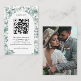 Eukalyptus Wedding Website Budget UAWG QR Code Begleitkarte