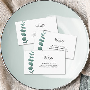 Eukalyptus Wedding Website Einschließungskarte Visitenkarte