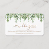 Eukalyptus Wedding Website QR Code RSVP Karte (Vorderseite)