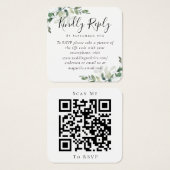 Eukalyptus Wedding Website QR Code UAWG (Vorne & Hinten)