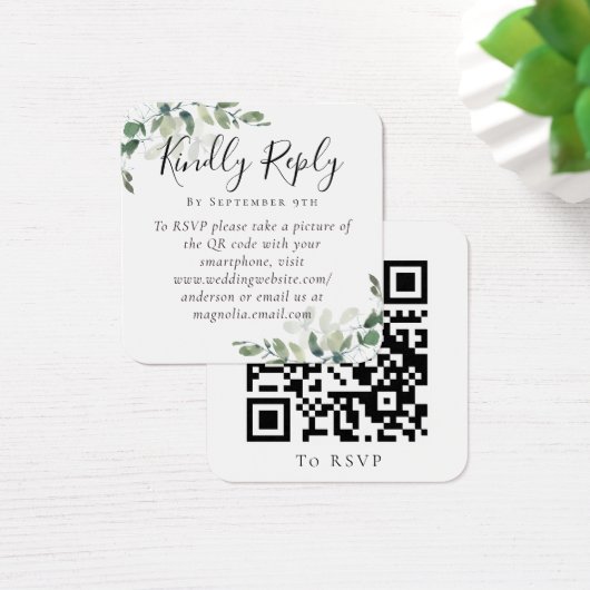 Eukalyptus Wedding Website QR Code UAWG (Schreibtisch)