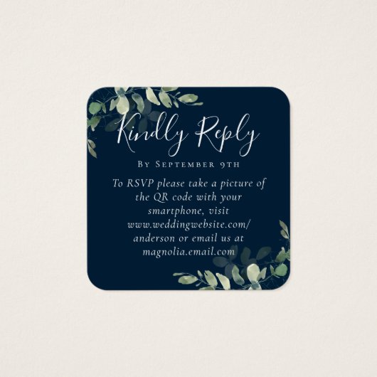 Eukalyptus Wedding Website QR Code UAWG (Vorderseite)