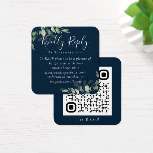 Eukalyptus Wedding Website QR Code UAWG (Schreibtisch)