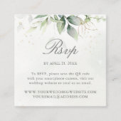 Eukalyptus Wedding Website QR Code UAWG Begleitkarte (Vorderseite)