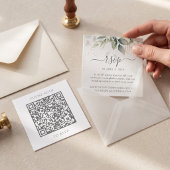 Eukalyptus Wedding Website QR Code UAWG Begleitkarte