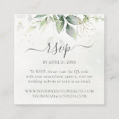 Eukalyptus Wedding Website QR Code UAWG Begleitkarte (Vorderseite)