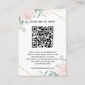 Eukalyptus Wedding Website UAWG QR Code Begleitkarte (Vorderseite)