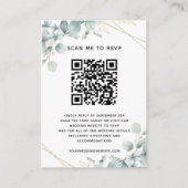 Eukalyptus Wedding Website UAWG QR Code Begleitkarte (Vorderseite)