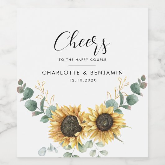 Eukalyptus Wedding Weinetikett (Einzelnes Label)