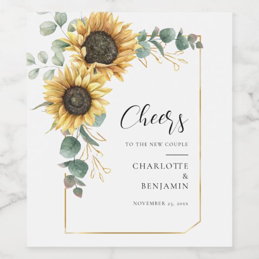 Eukalyptus Wedding Weinetikett (Einzelnes Label)